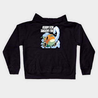 Ready for Takeoff I'm 2 - 2nd Birthday Boy Airplane Theme Kids Hoodie